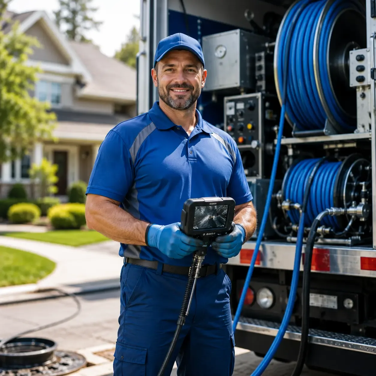 Local outdoor drain cleaning specialists in Tustin, MI